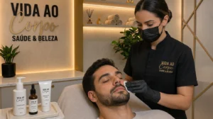 Limpeza de pele masculina no Espaço Vida ao Corpo, Campo Belo