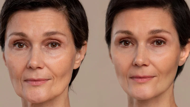 antes e depois de limpeza de pele profunda